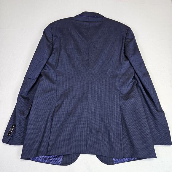 Ted Baker Endurance Blazer Mens 38L Jones CT Suit Jacket Sport Coat Micro Check - Picture 5 of 16
